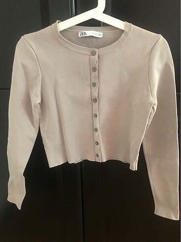 Zara Gri Crop Hırka
