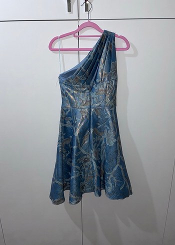 Bohem Tarzı tek omuz  kısa Abiye Elbise - Görsel 6