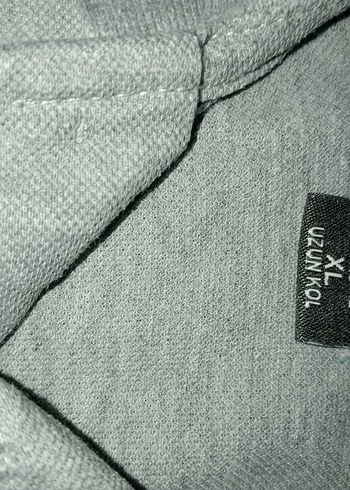 Beden Gri Erkek polo yaka sweatshirt