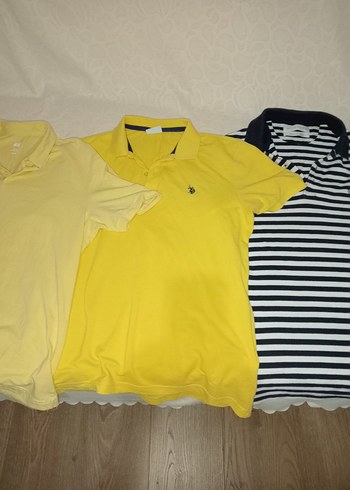 Erkek Sarı Kısa Kollu Polo Tişört