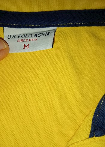m Beden Erkek Sarı Kısa Kollu Polo Tişört