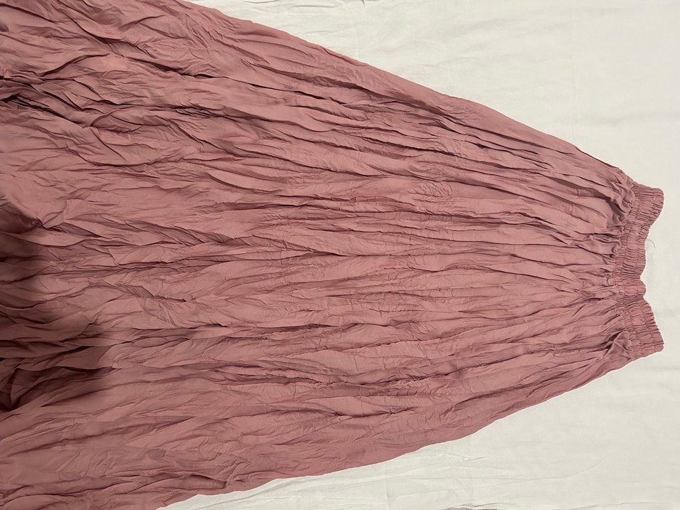 Pembe Bohem Uzun Keten Etek - Görsel 4