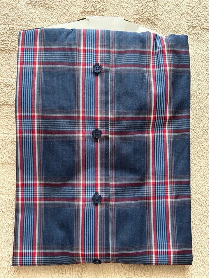 Kiğılı Kırmızı Mavi Ekose Slim Fit Gömlek — görsel 3/4