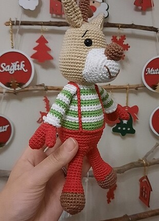  Beden Renk Amigurumi yilbasi geyigi
