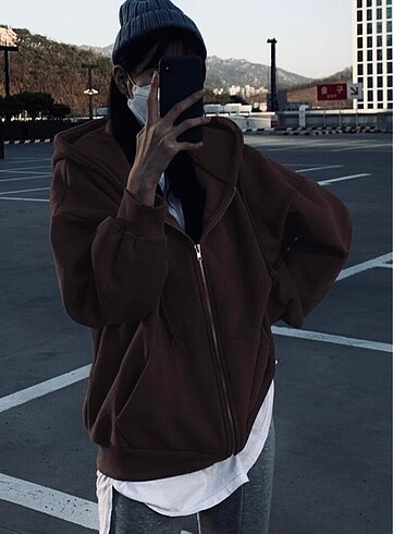 Fermuarlı sweatshirt hırka