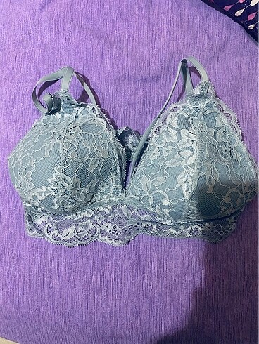 Defacto Defacto triangle dantel mavi bralet