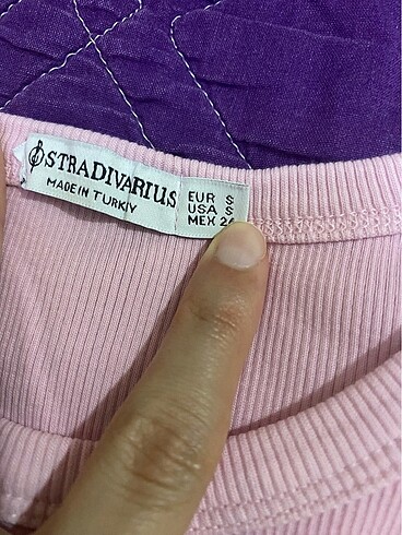 Stradivarius Pamuklu pembe tişört stradivarius