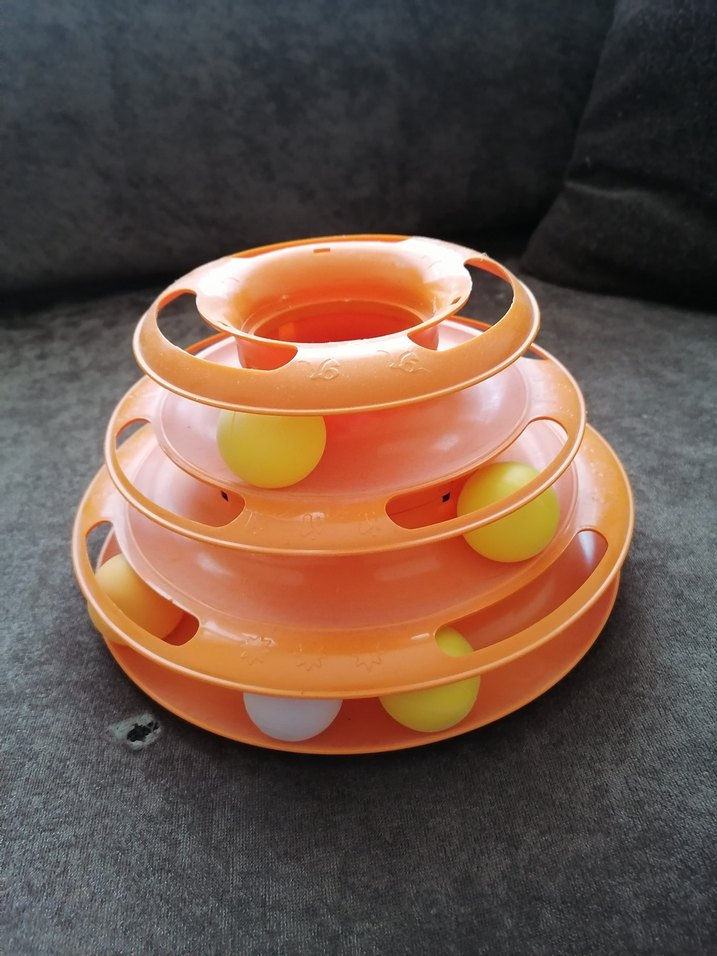 Turuncu Çok Katmanlı Kedi Oyuncağı - Görsel 3