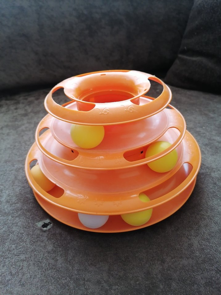 Turuncu Çok Katmanlı Kedi Oyuncağı - Görsel 4