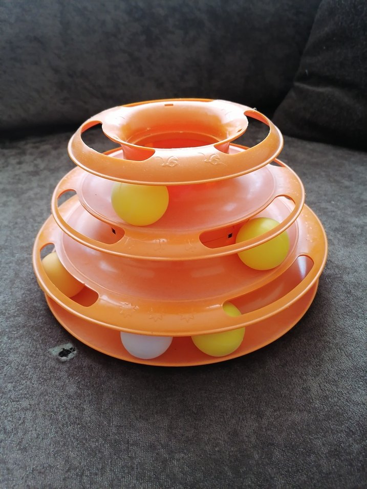 Turuncu Çok Katmanlı Kedi Oyuncağı - Görsel 5