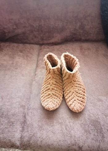 Bej Örgü Erkek Ev Botu - Görsel 5