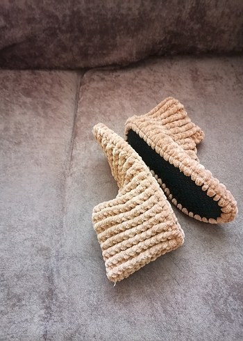 Bej Örgü Erkek Ev Botu - Görsel 4