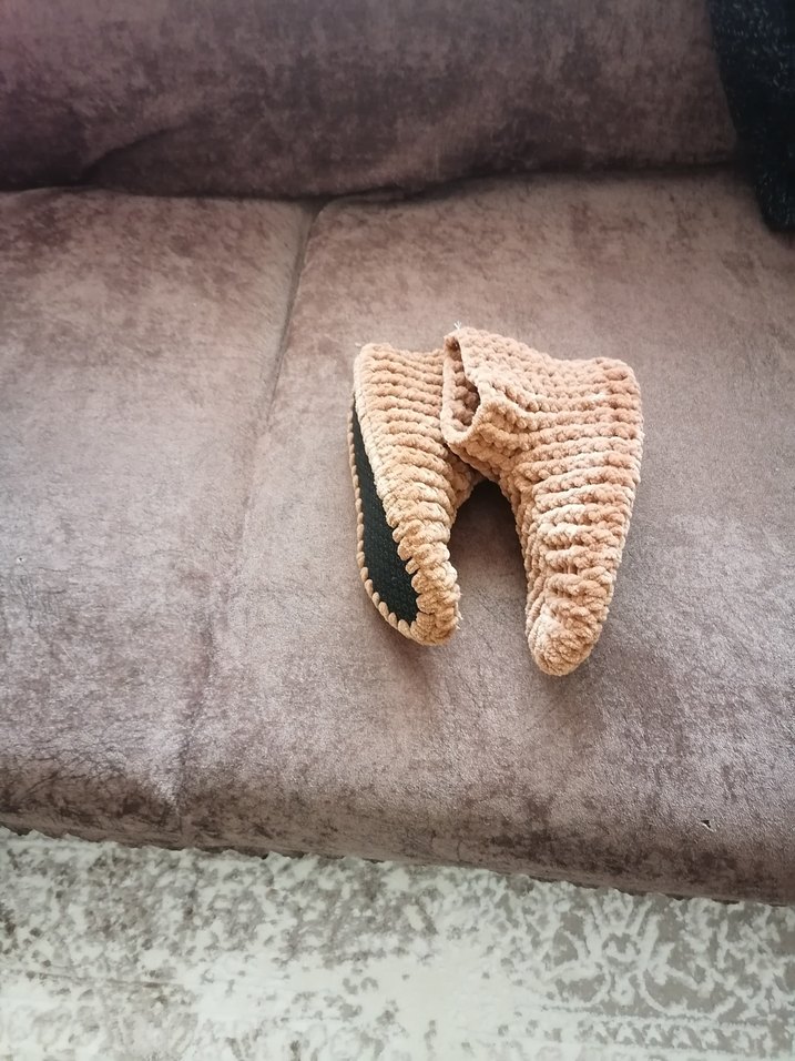 Bej Örgü Erkek Ev Botu - Görsel 2