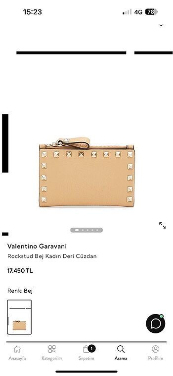 Orijinal valentino toz pembe cüzdan