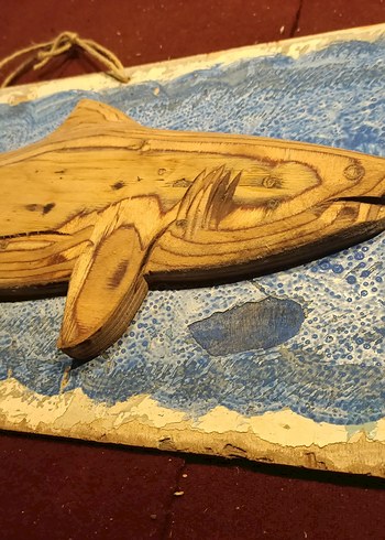 ahşap oyma köpekbalığı - Görsel 9