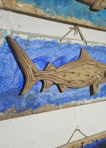 ahşap oyma köpekbalığı - Görsel 3