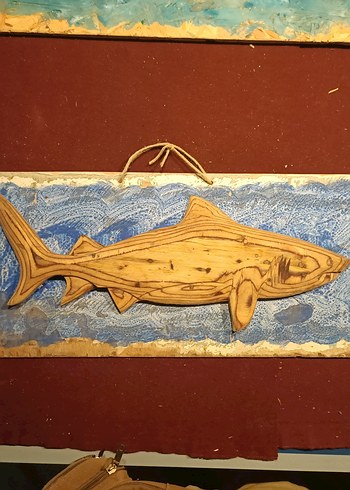 ahşap oyma köpekbalığı - Görsel 6
