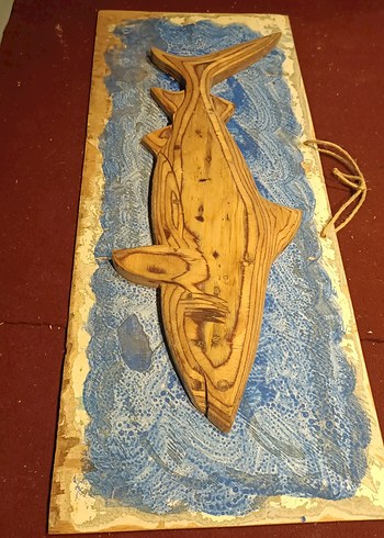 ahşap oyma köpekbalığı - Görsel 7