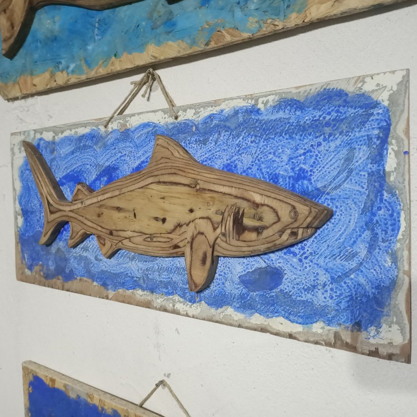 ahşap oyma köpekbalığı - Görsel 2