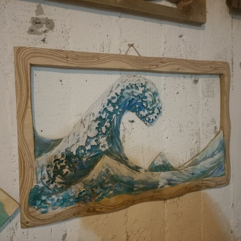 Parlak Mavi Dalga Tablosu - Görsel 4