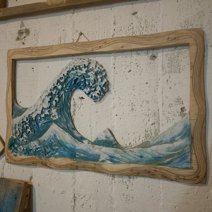 Parlak Mavi Dalga Tablosu - Görsel 3