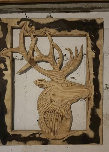 Ahşap Geyik Figürlü Çerçeve - Görsel 8