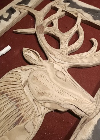 Ahşap Geyik Figürlü Çerçeve - Görsel 6