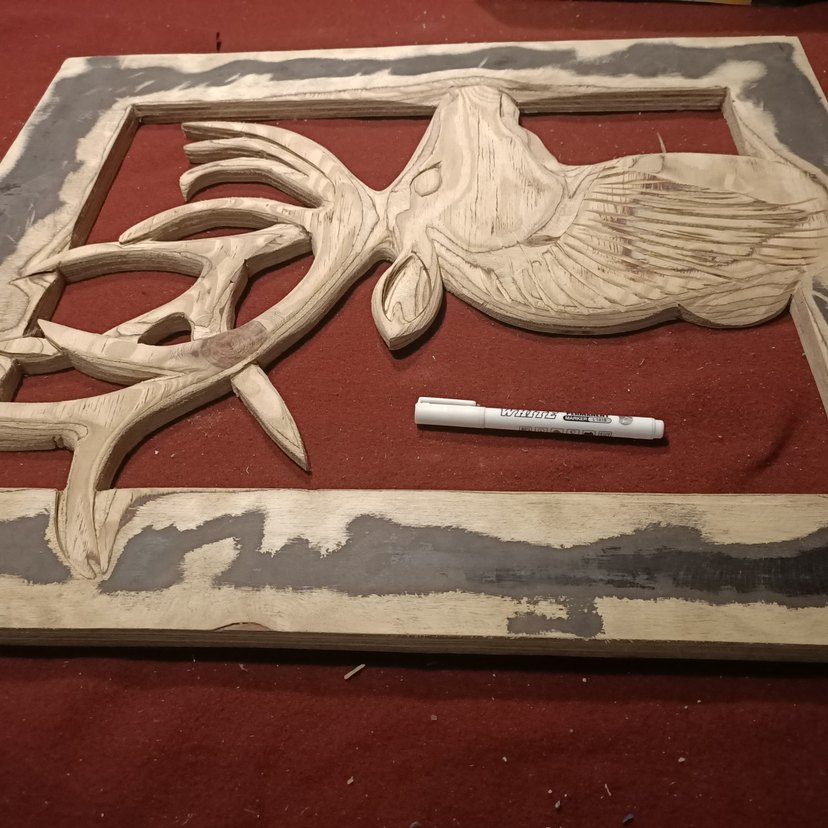 Ahşap Geyik Figürlü Çerçeve - Görsel 5