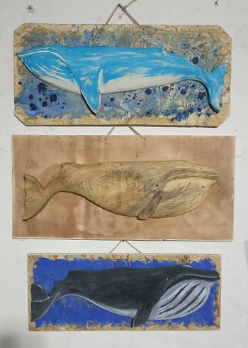 ahşap oyma Balina figürü - Görsel 3