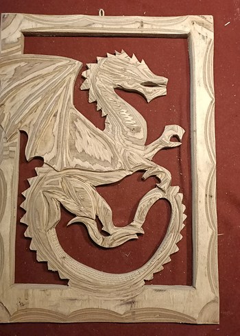 Kahverengi Ahşap Ejderha Figür - Görsel 5