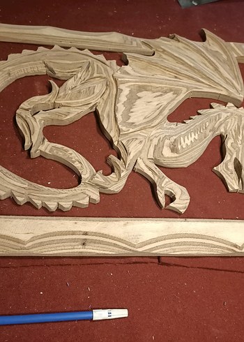 Kahverengi Ahşap Ejderha Figür - Görsel 7