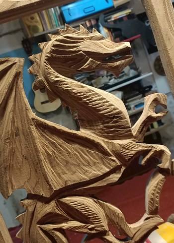 Kahverengi Ahşap Ejderha Figür - Görsel 3