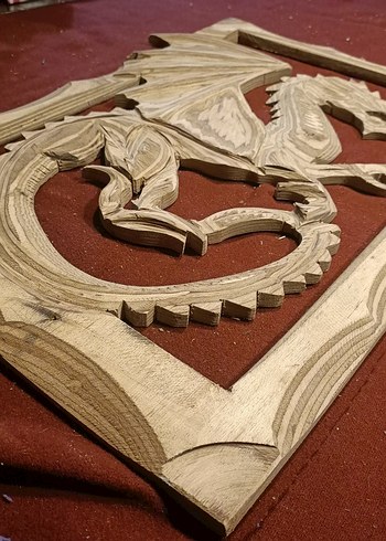 Kahverengi Ahşap Ejderha Figür - Görsel 9