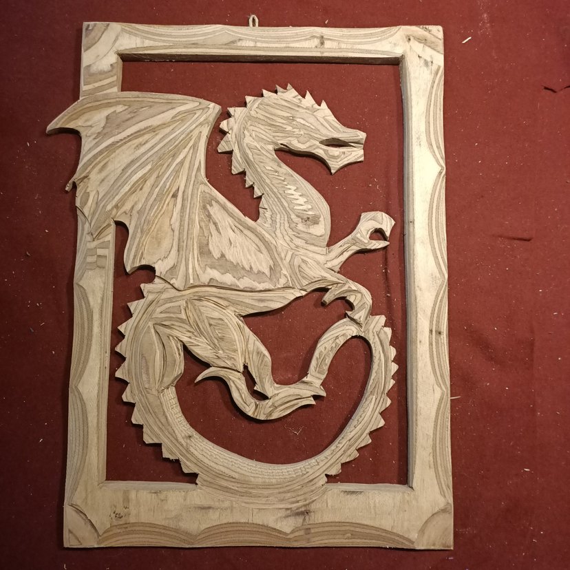 Kahverengi Ahşap Ejderha Figür - Görsel 5