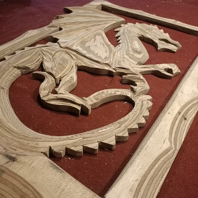 Kahverengi Ahşap Ejderha Figür - Görsel 4