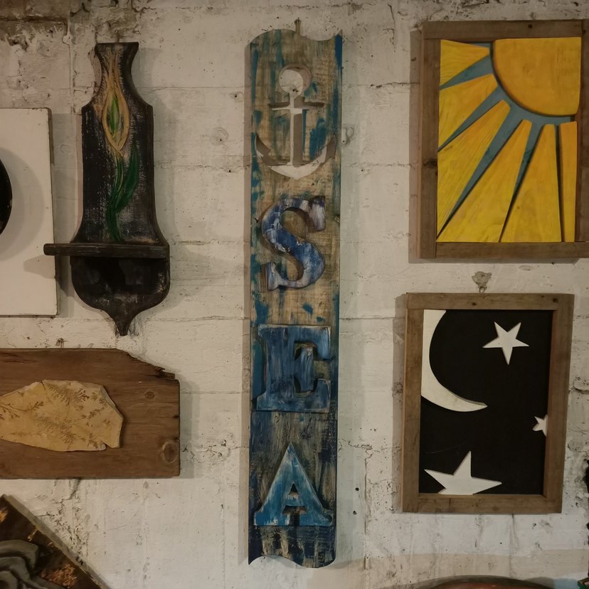 Ahşap Eski Boya Sanat Panosu - Görsel 4