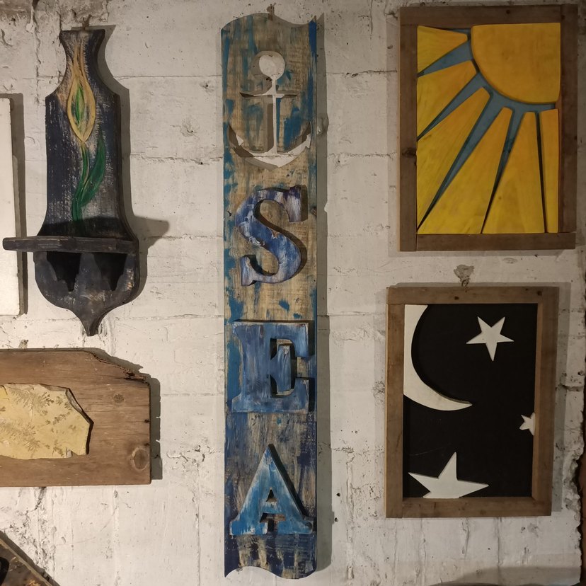 Ahşap Eski Boya Sanat Panosu - Görsel 3