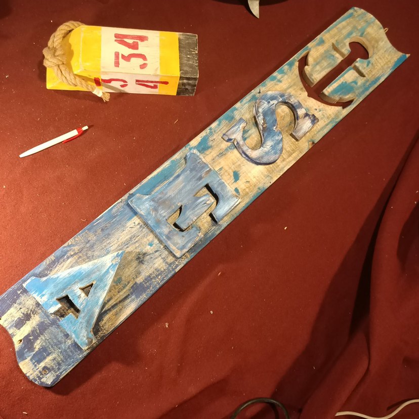 Ahşap Eski Boya Sanat Panosu - Görsel 2