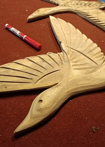 El Yapımı Ahşap Kuş Figürleri - Görsel 4