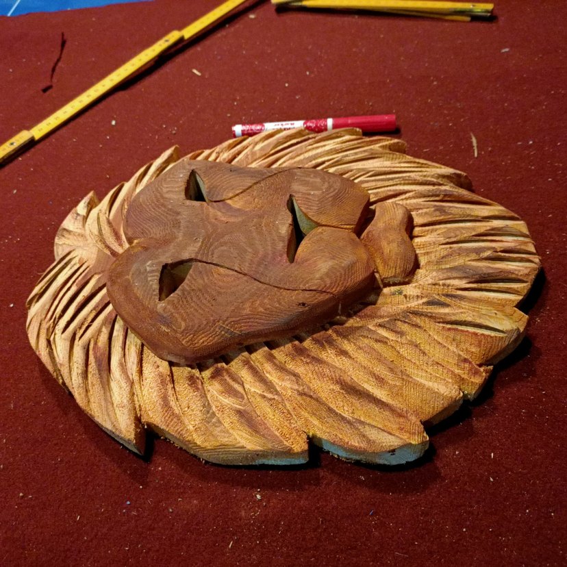 Kahverengi Ahşap Aslan Figürü - Görsel 4