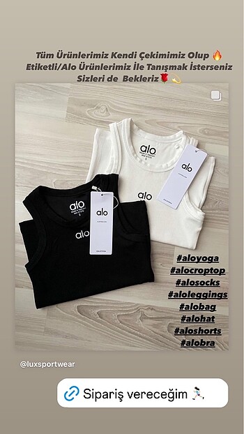 s Beden Alo Yoga Crop Top Atlet
