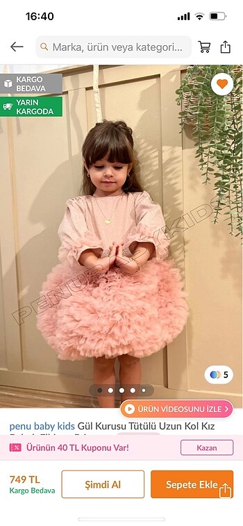 Diğer Penu baby kids doğum günü elbisesi