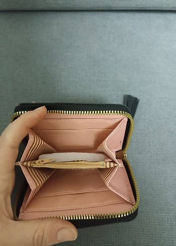 Nakışlı Siyah Deri Kadın Cüzdanı - Görsel 3