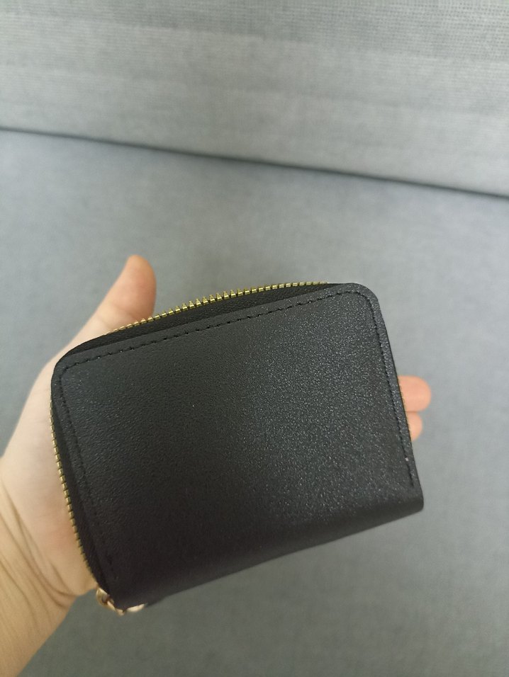 Nakışlı Siyah Deri Kadın Cüzdanı - Görsel 2