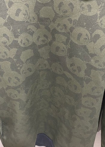 l Beden Düğmeli Kamuflaj Desenli Erkek Sweatshirt