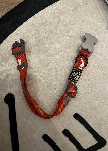 Renkli Desenli Kırmızı Köpek Tasması - Görsel 2