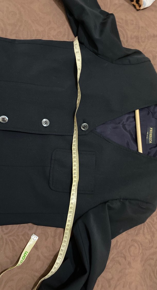 Düğmeli Lacivert Kadın Blazer Ceket - Görsel 4