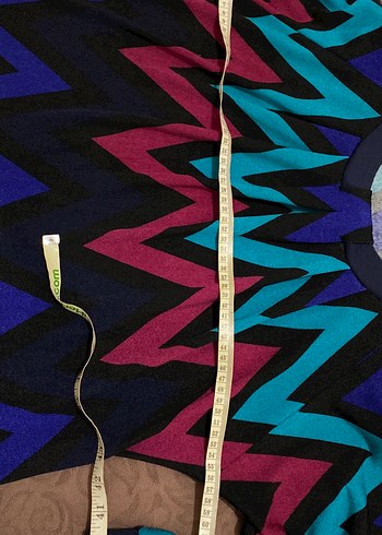 Çok Renkli Uzun Kollu Salaş Triko Kazak - Görsel 3