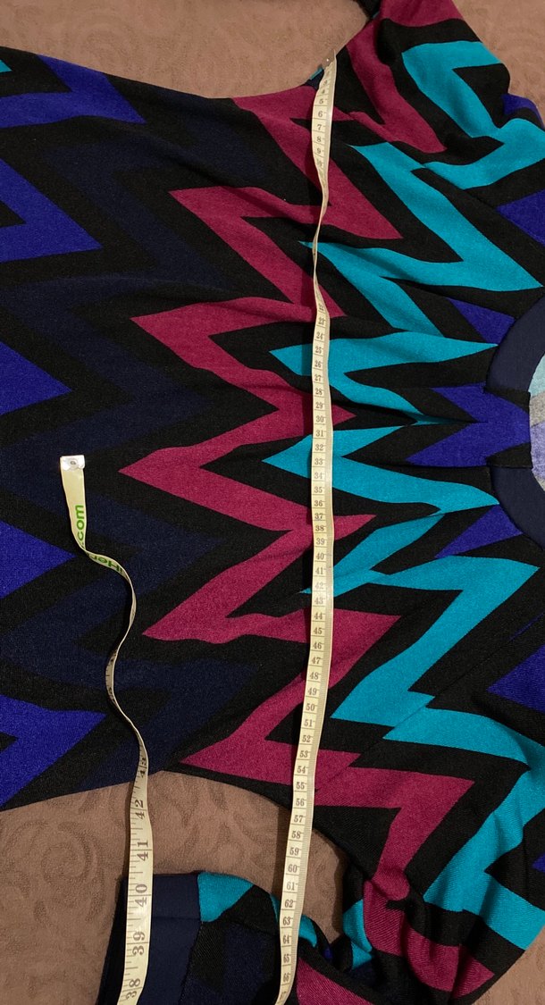 Çok Renkli Uzun Kollu Salaş Triko Kazak - Görsel 3