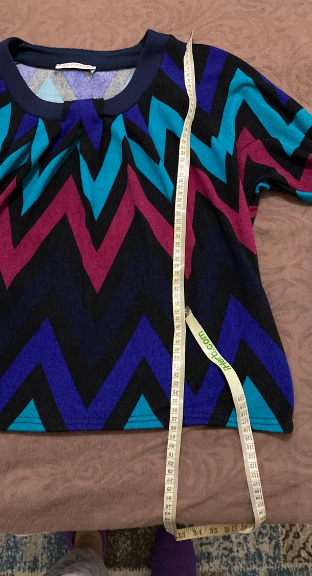 Çok Renkli Uzun Kollu Salaş Triko Kazak - Görsel 4